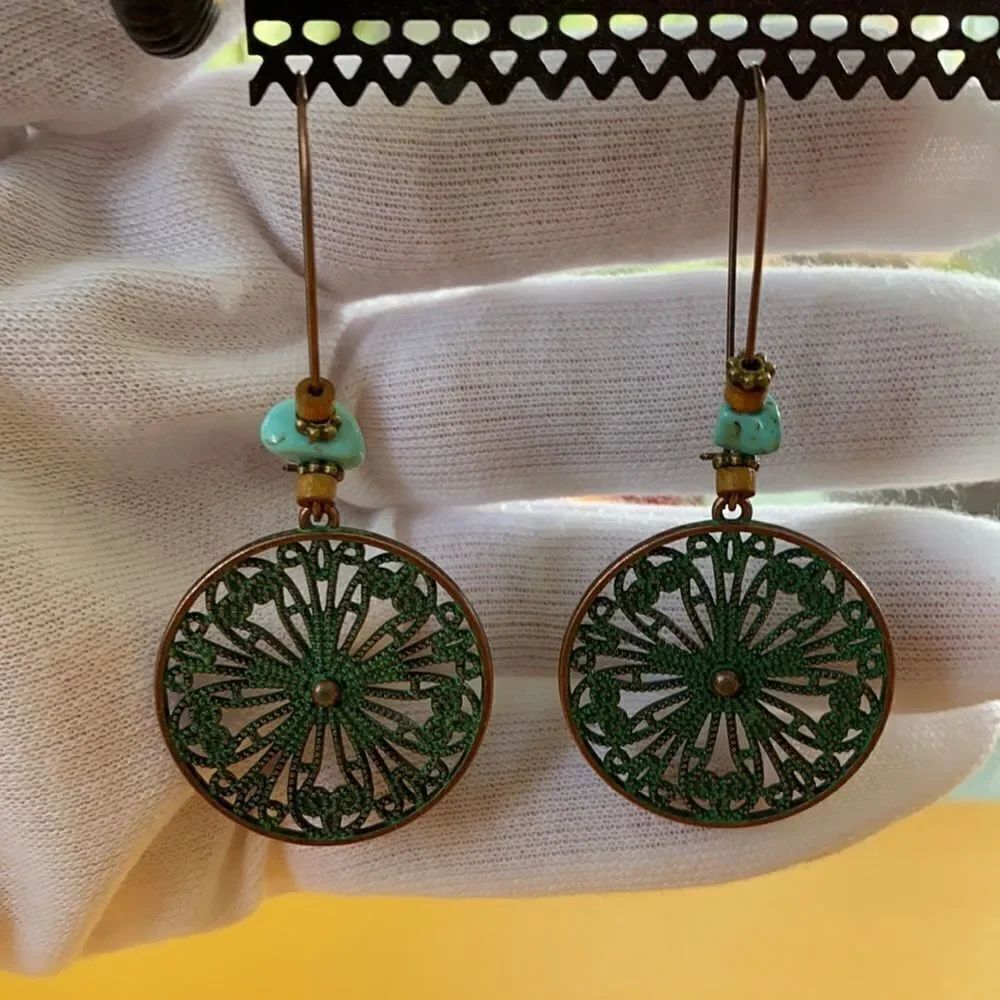 🪷 ✨Unique BoHo Dangle Earrings💫✨ - Picture 5 of 7